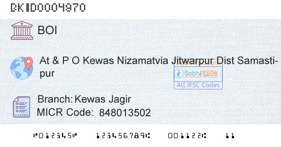 Bank Of India Kewas JagirBranch 