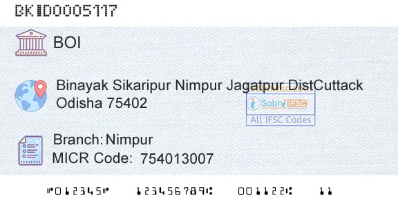 Bank Of India NimpurBranch 