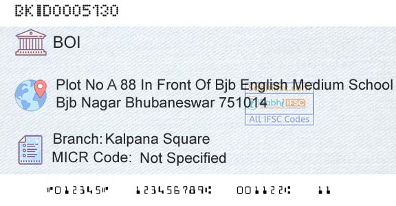 Bank Of India Kalpana SquareBranch 