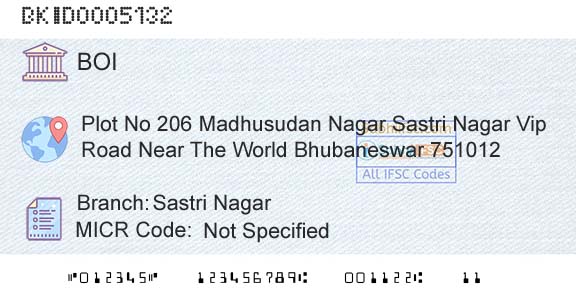 Bank Of India Sastri NagarBranch 