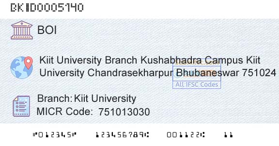 Bank Of India Kiit UniversityBranch 