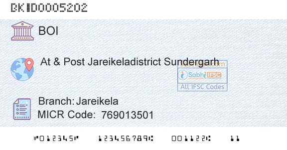 Bank Of India JareikelaBranch 