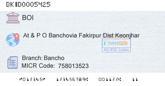 Bank Of India BanchoBranch 