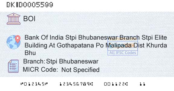 Bank Of India Stpi BhubaneswarBranch 
