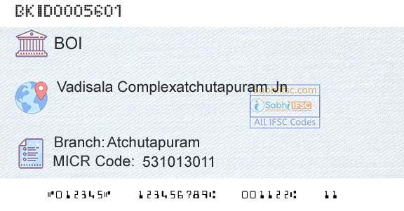 Bank Of India AtchutapuramBranch 