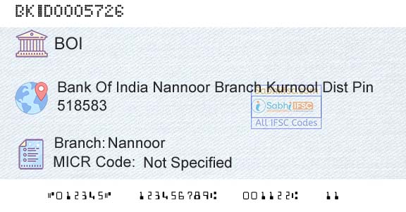 Bank Of India NannoorBranch 