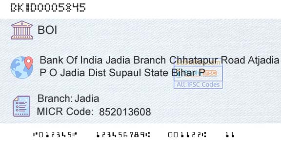 Bank Of India JadiaBranch 