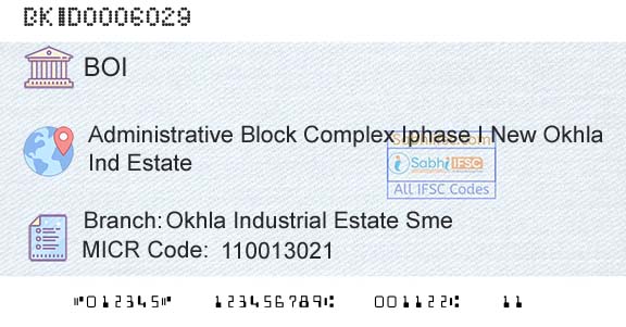 Bank Of India Okhla Industrial Estate SmeBranch 