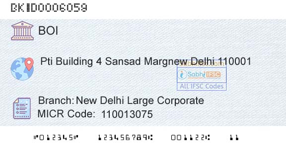 Bank Of India New Delhi Large CorporateBranch 