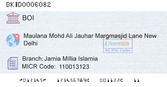 Bank Of India Jamia Millia IslamiaBranch 