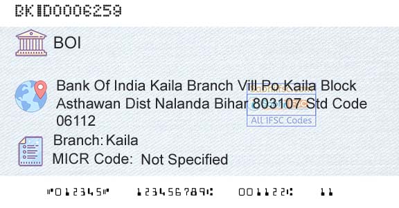 Bank Of India KailaBranch 