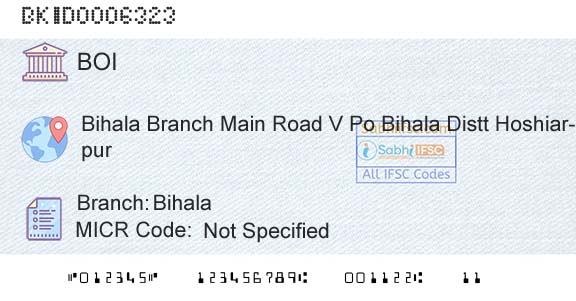Bank Of India BihalaBranch 