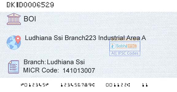 Bank Of India Ludhiana SsiBranch 