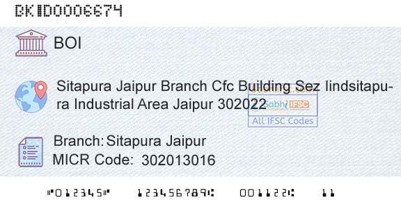 Bank Of India Sitapura JaipurBranch 
