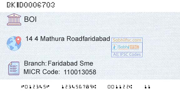 Bank Of India Faridabad SmeBranch 