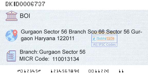 Bank Of India Gurgaon Sector 56Branch 