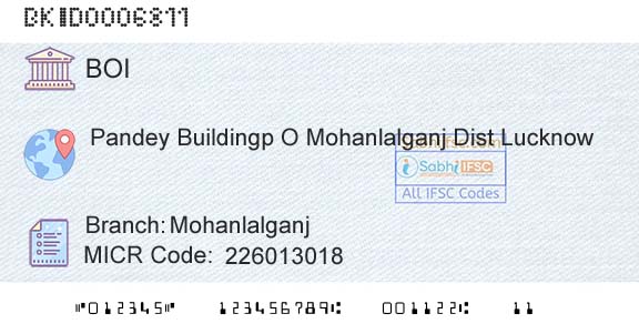 Bank Of India MohanlalganjBranch 