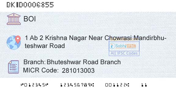 Bank Of India Bhuteshwar Road BranchBranch 