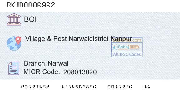 Bank Of India NarwalBranch 