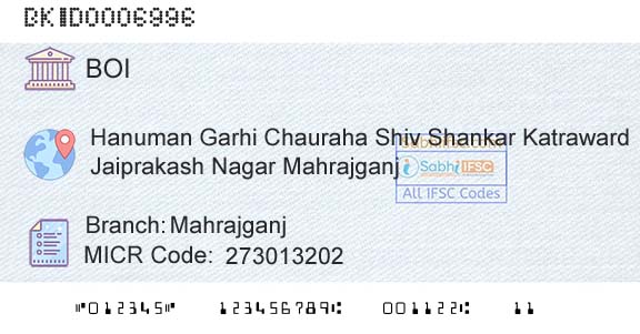 Bank Of India MahrajganjBranch 