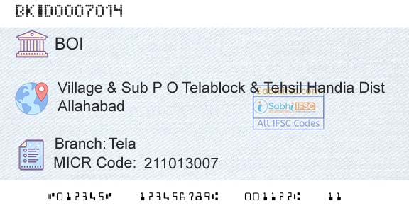 Bank Of India TelaBranch 