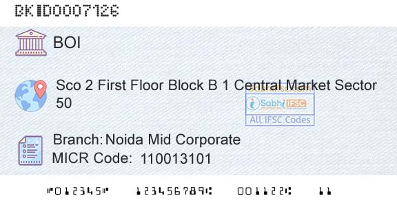 Bank Of India Noida Mid CorporateBranch 