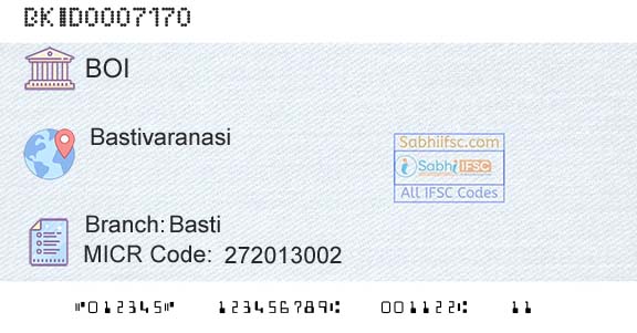 Bank Of India BastiBranch 