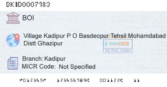 Bank Of India KadipurBranch 