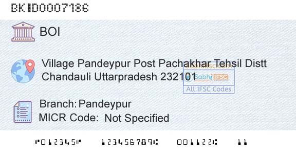 Bank Of India PandeypurBranch 