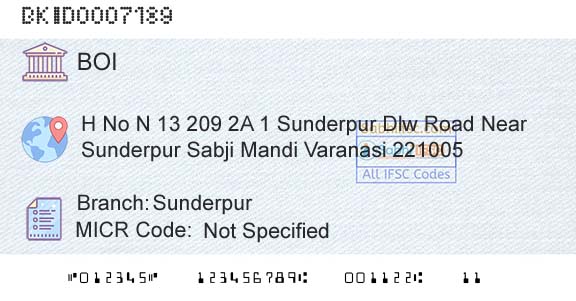 Bank Of India SunderpurBranch 