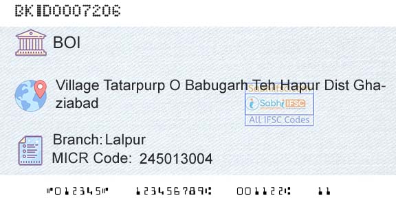 Bank Of India LalpurBranch 