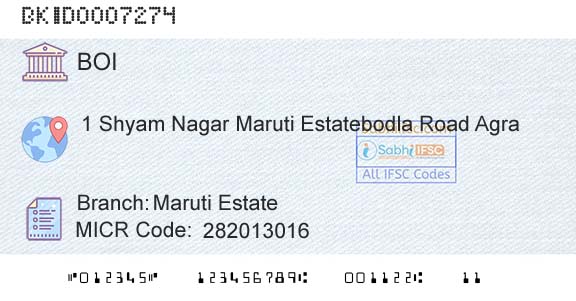 Bank Of India Maruti EstateBranch 