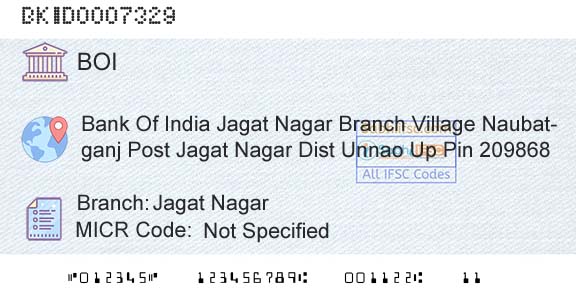 Bank Of India Jagat NagarBranch 