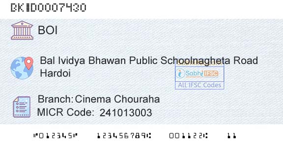 Bank Of India Cinema ChourahaBranch 