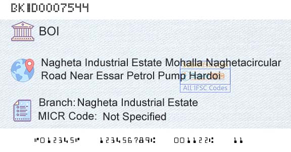 Bank Of India Nagheta Industrial EstateBranch 