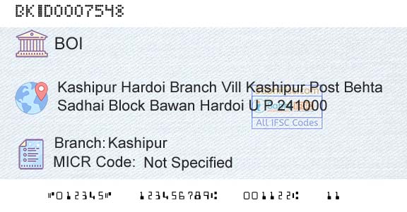 Bank Of India KashipurBranch 