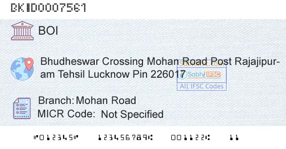 Bank Of India Mohan RoadBranch 