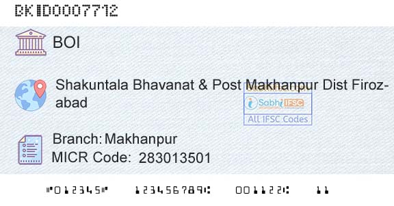 Bank Of India MakhanpurBranch 