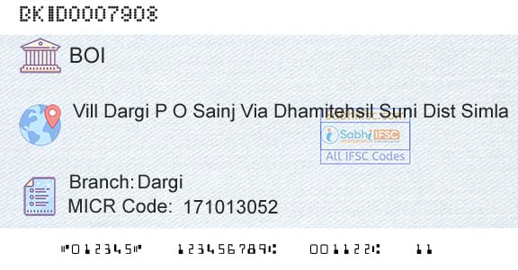 Bank Of India DargiBranch 