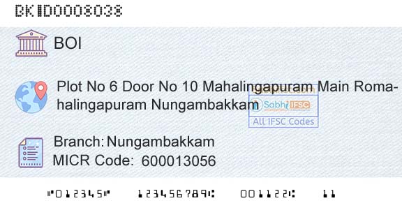 Bank Of India NungambakkamBranch 