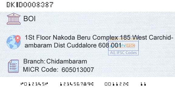 Bank Of India ChidambaramBranch 