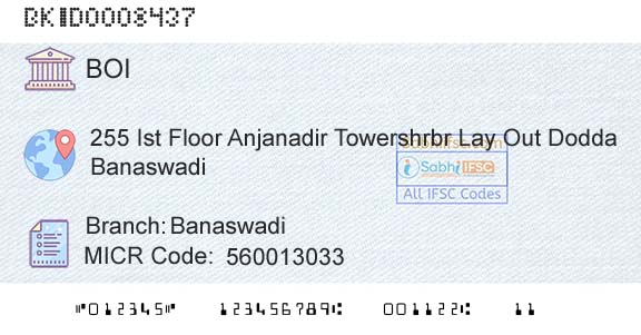 Bank Of India BanaswadiBranch 