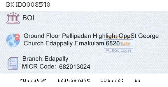 Bank Of India EdapallyBranch 