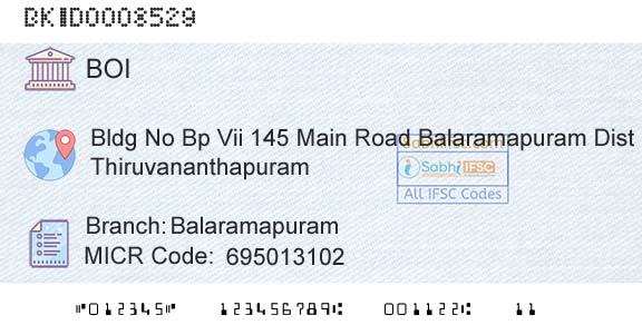 Bank Of India BalaramapuramBranch 