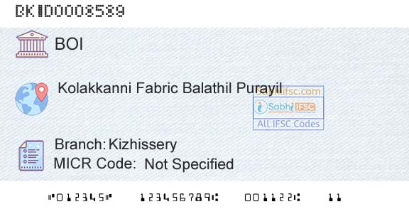 Bank Of India KizhisseryBranch 