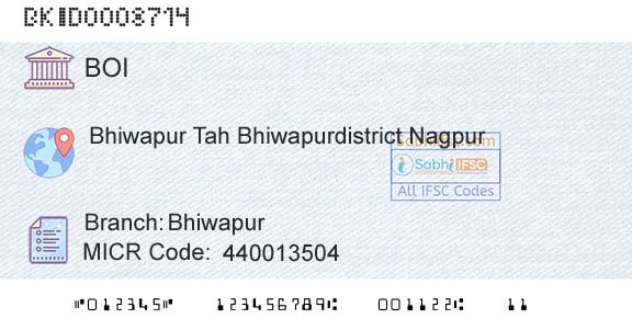 Bank Of India BhiwapurBranch 