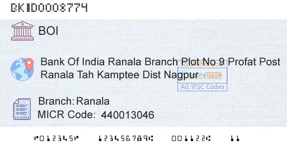 Bank Of India RanalaBranch 