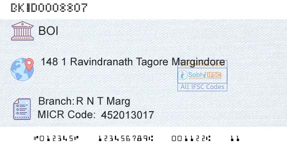 Bank Of India R N T MargBranch 