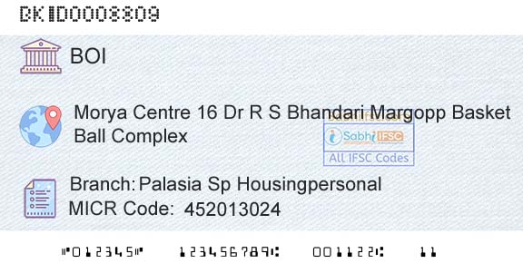 Bank Of India Palasia Sp HousingpersonalBranch 