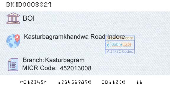 Bank Of India KasturbagramBranch 